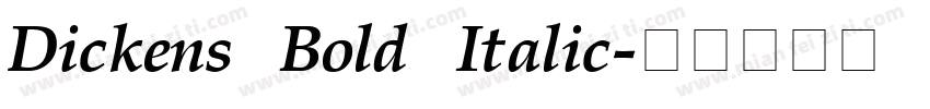 Dickens Bold Italic字体转换